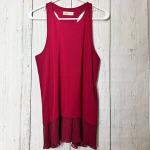 Hollister Womens Maroon High Neck  Racerback Tank Sz M